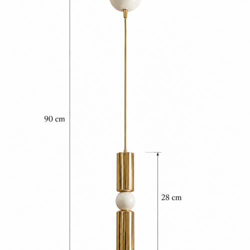 Petra Dekoratif Krem & Gold Modern Tavan Sarkıt Tekli Avize İç Mekan (GÜN IŞIĞI LED AMPUL DAHİLDİR...)