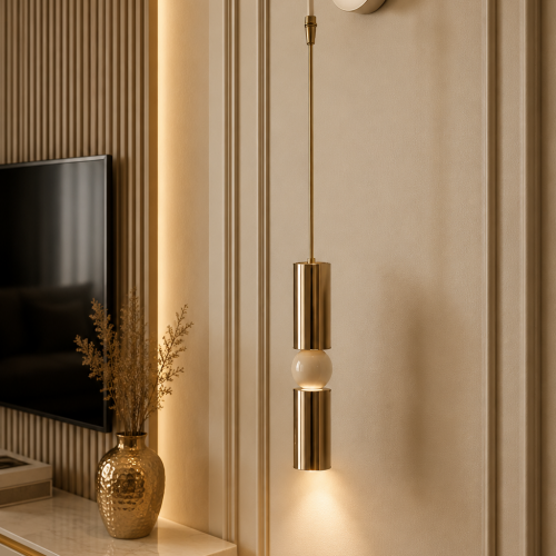 Petra Dekoratif Krem & Gold Kaplama Modern Tekli Duvar Aplik İç Mekan (GÜNIŞIĞI LED AMPUL DAHİLDİR!!!)