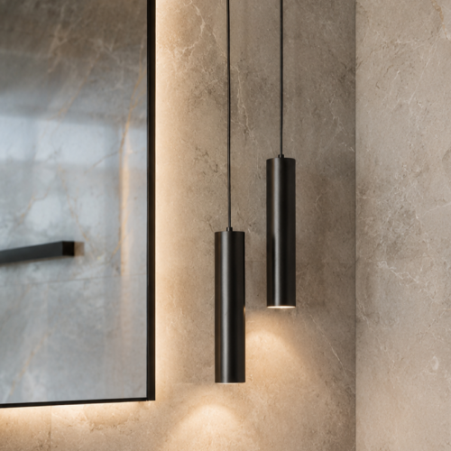 Serena 2'li Dekoratif Siyah Metal Tavan Sarkıt Modern Avize (GÜN IŞIĞI LED AMPULLER DAHİLDİR...)