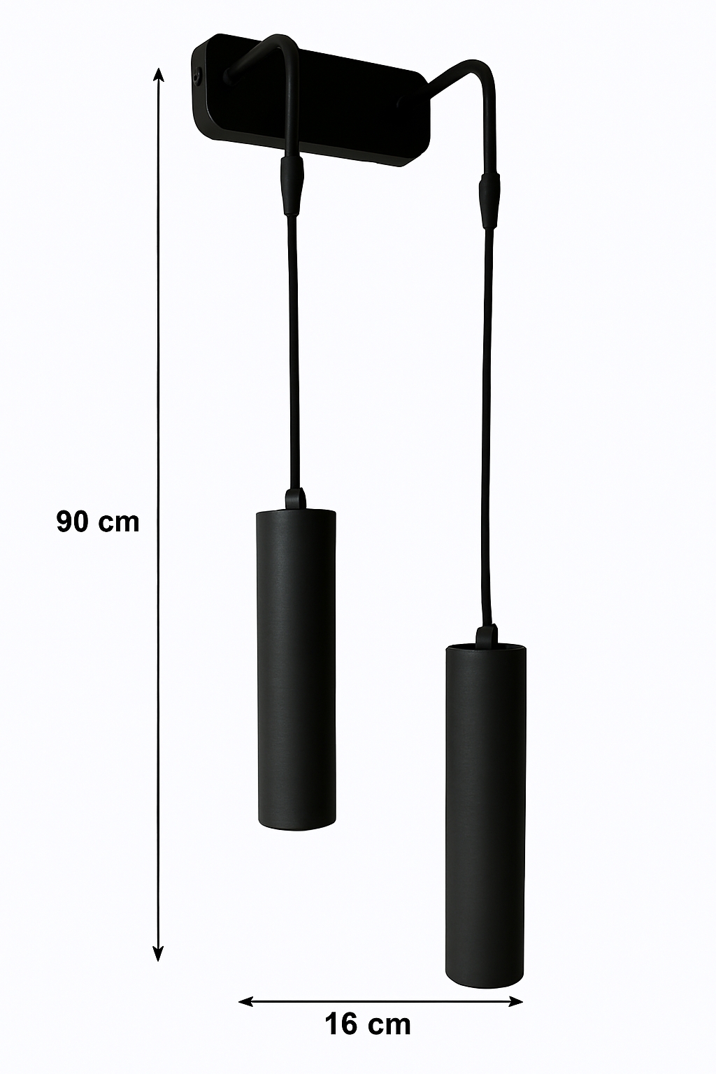Serena 2'li Dekoratif Siyah Metal Modern Duvar Aplik İç Mekan (GÜNIŞIĞI LED AMPULLER DAHİLDİR...)