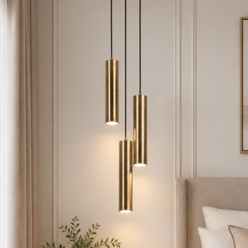Serena 3'lü Dekoratif Eskitme Kaplama Metal Tavan Sarkıt Modern Avize (GÜN IŞIĞI LED AMPULLER DAHİLDİR...)