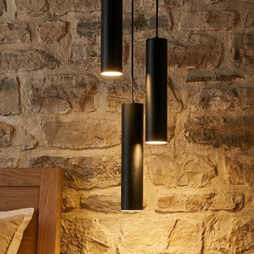 Serena 3'lü Dekoratif Siyah Metal Tavan Sarkıt Modern Avize (GÜN IŞIĞI LED AMPULLER DAHİLDİR...)