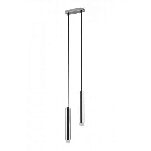 Sarissa 2'li Dekoratif Krom Kaplama Metal Tavan Sarkıt Modern Avize (GÜN IŞIĞI LED AMPULLER DAHİLDİR...)