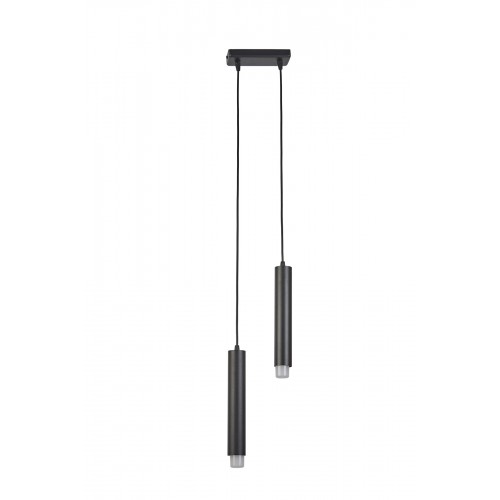 Sarissa 2'li Dekoratif Siyah Metal Tavan Sarkıt Modern Avize (GÜN IŞIĞI LED AMPULLER DAHİLDİR...)