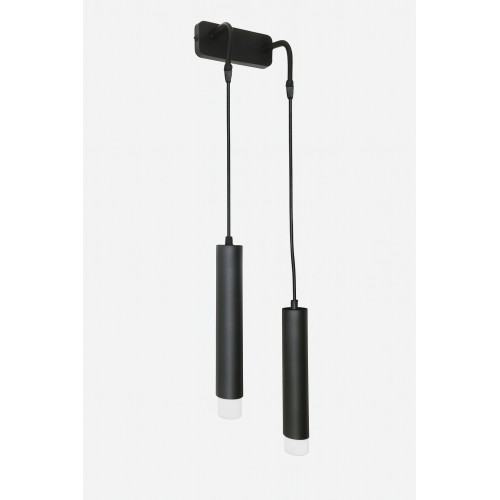 Sarissa 2'li Dekoratif Siyah Metal Modern Duvar Aplik İç Mekan (GÜNIŞIĞI LED AMPULLER DAHİLDİR...)