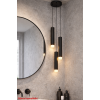 Sarissa 3'lü Dekoratif Siyah Metal Tavan Sarkıt Modern Avize (GÜN IŞIĞI LED AMPULLER DAHİLDİR...)