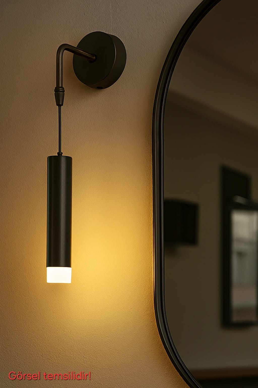 Sarissa Tekli Dekoratif Siyah Metal Modern Duvar Aplik İç Mekan (GÜNIŞIĞI LED AMPUL DAHİLDİR...)