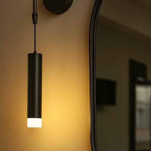Sarissa Tekli Dekoratif Siyah Metal Modern Duvar Aplik İç Mekan (GÜNIŞIĞI LED AMPUL DAHİLDİR...)