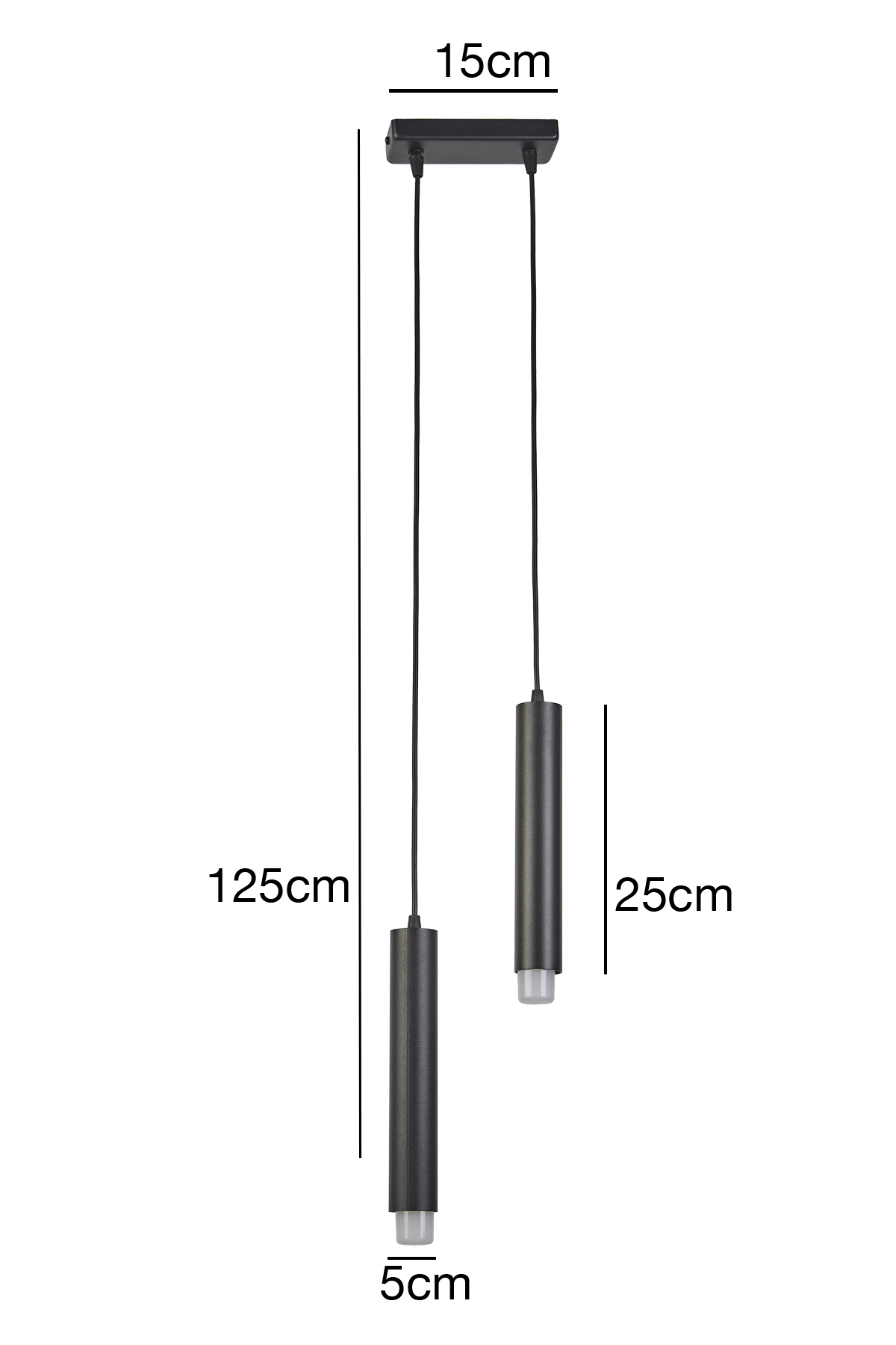Sarissa 2'li Dekoratif Siyah Metal Tavan Sarkıt Modern Avize (GÜN IŞIĞI LED AMPULLER DAHİLDİR...)