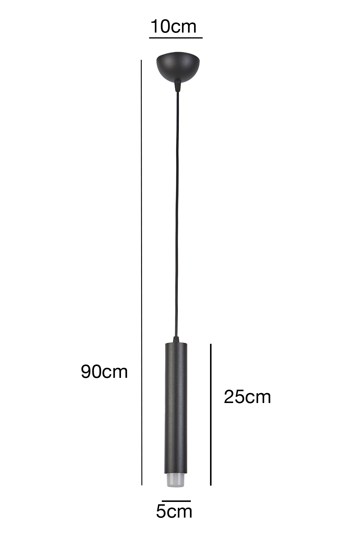 Sarissa Dekoratif Metal Tavan Sarkıt Tekli Siyah Modern Avize İç Mekan (GÜNIŞIĞI LED AMPUL DAHİLDİR...)