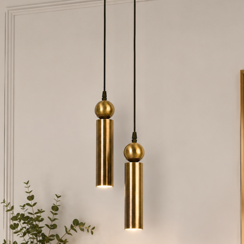 Sparg 2'li Dekoratif Eskitme Kaplama Metal Tavan Sarkıt Modern Avize (GÜN IŞIĞI LED AMPULLER DAHİLDİR...)
