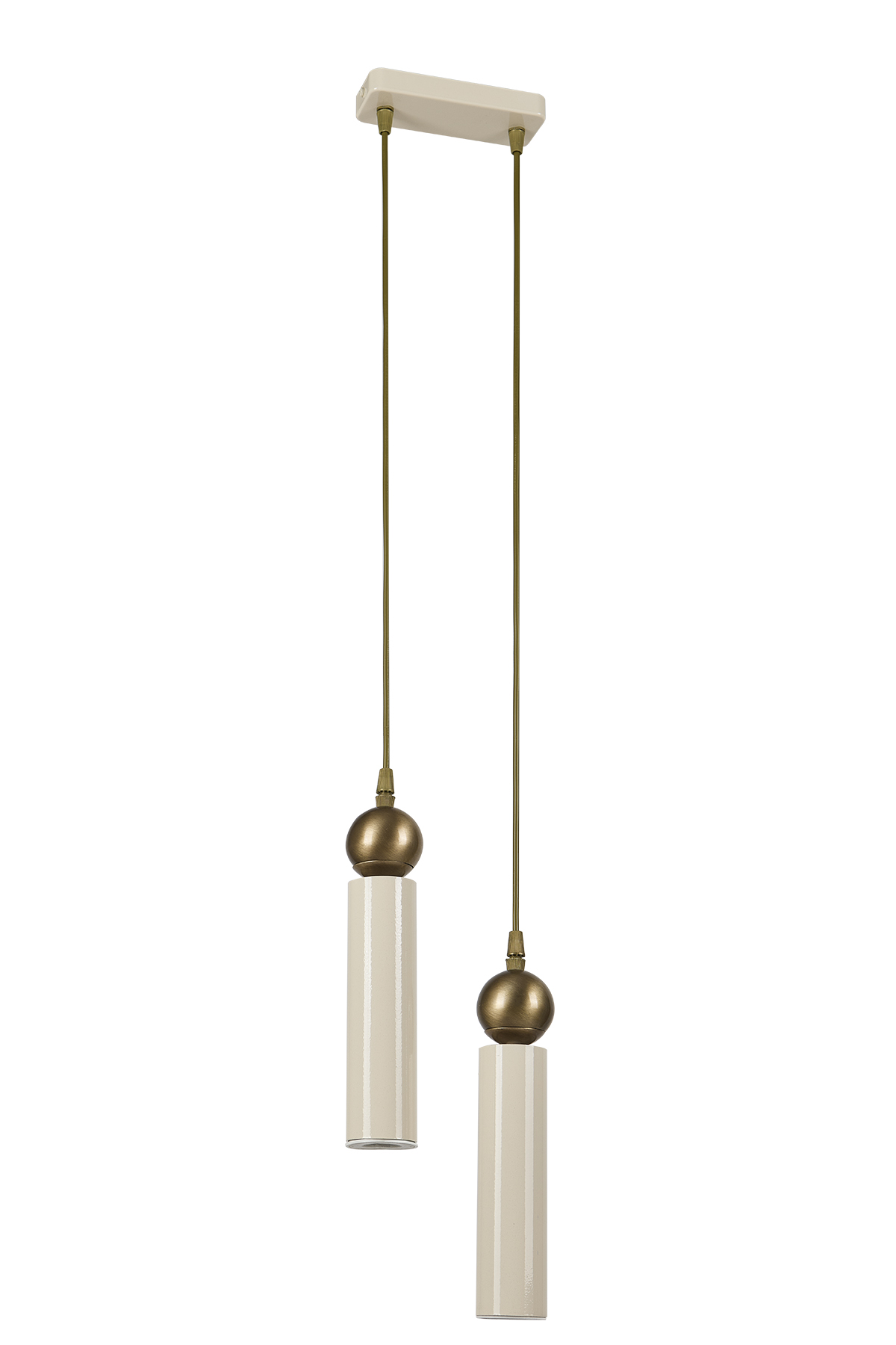 Sparg 2'li Dekoratif Krem & Eskitme Metal Tavan Sarkıt Modern Avize (GÜN IŞIĞI LED AMPULLER DAHİLDİR...)
