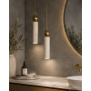 Sparg 2'li Dekoratif Krem & Eskitme Metal Tavan Sarkıt Modern Avize (GÜN IŞIĞI LED AMPULLER DAHİLDİR...)