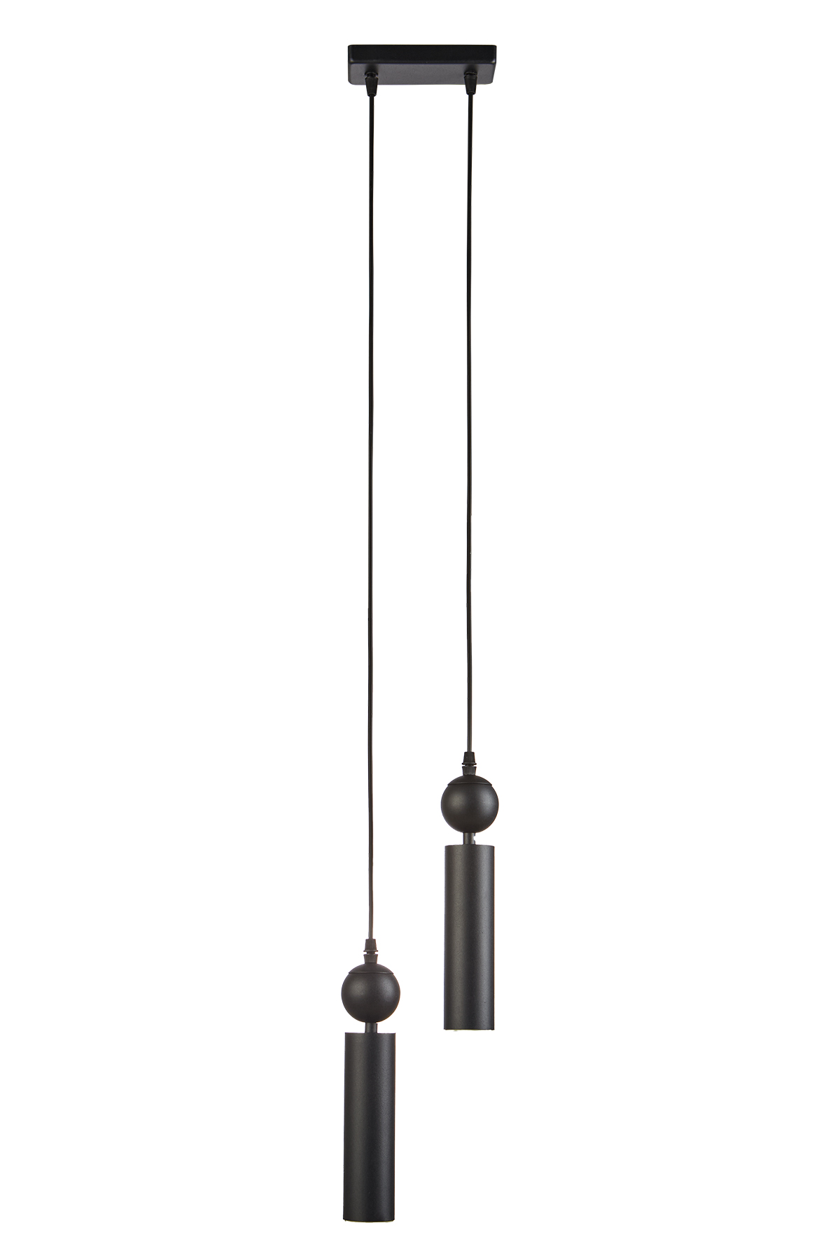 Sparg 2'li Dekoratif Siyah Metal Tavan Sarkıt Modern Avize (GÜN IŞIĞI LED AMPULLER DAHİLDİR...)