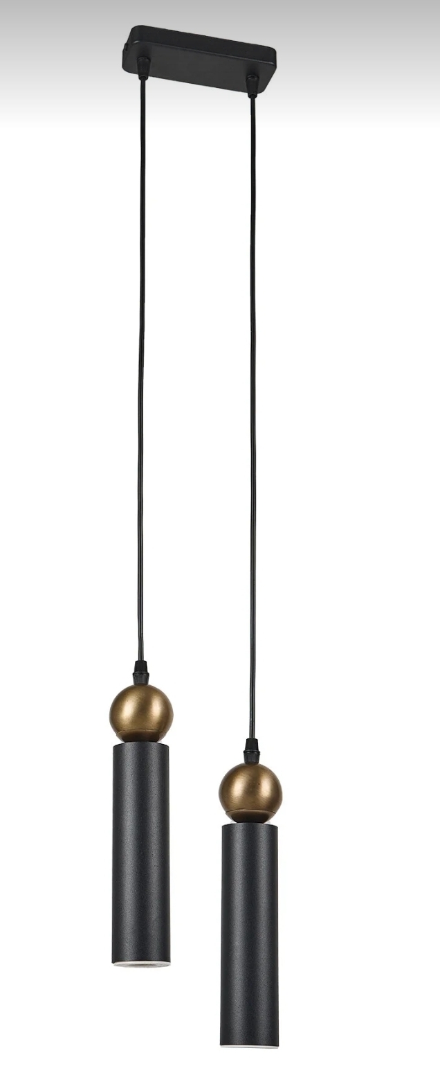 Sparg 2'li Dekoratif Siyah & Eskitme Metal Tavan Sarkıt Modern Avize (GÜN IŞIĞI LED AMPULLER DAHİLDİR...)