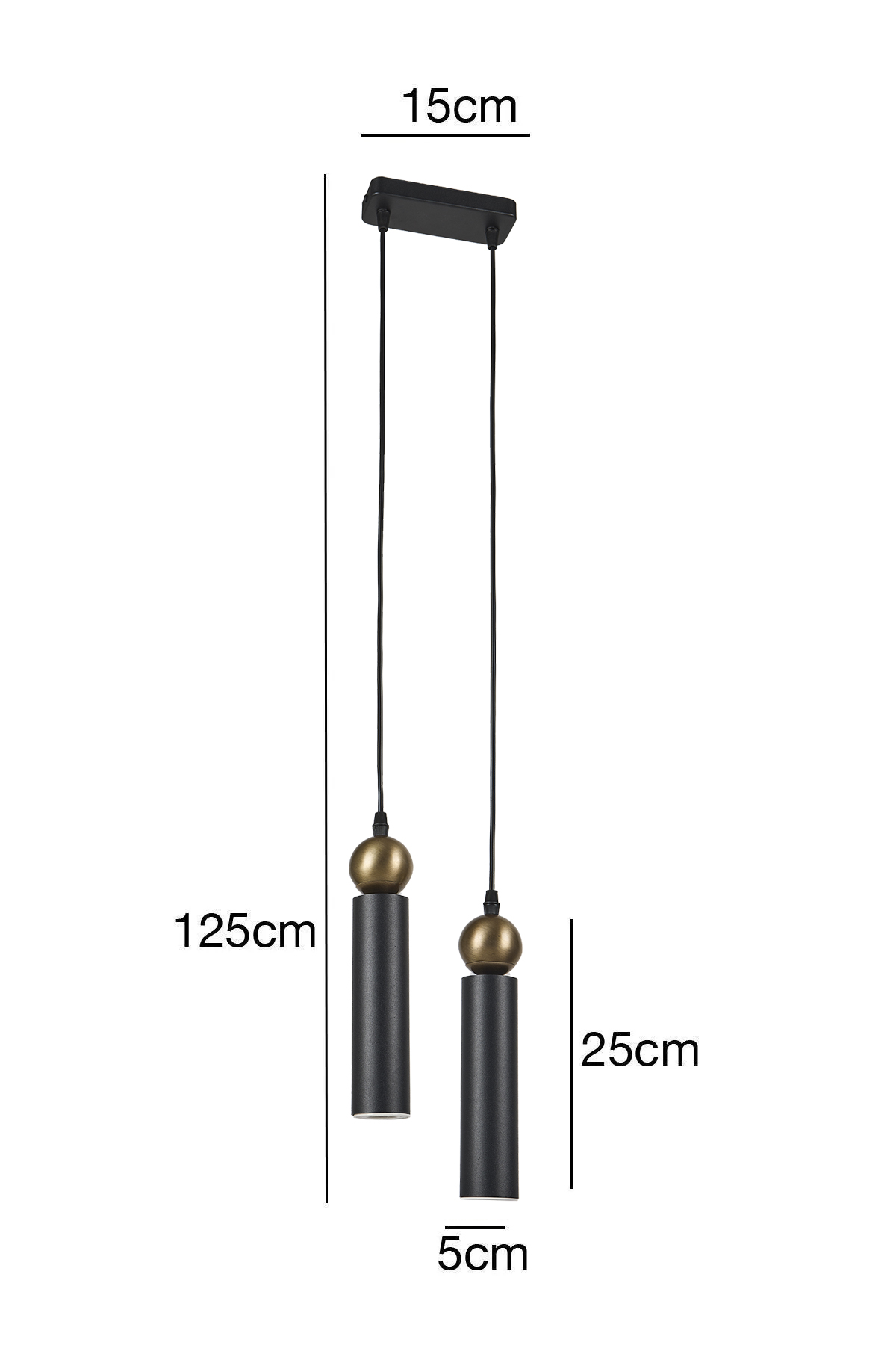 Sparg 2'li Dekoratif Siyah & Eskitme Metal Tavan Sarkıt Modern Avize (GÜN IŞIĞI LED AMPULLER DAHİLDİR...)