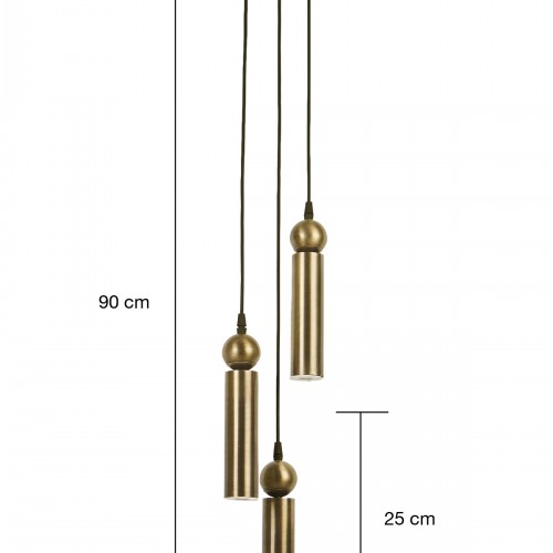 Sparg 3'lü Dekoratif Eskitme Kaplama Metal Tavan Sarkıt Modern Avize (GÜN IŞIĞI LED AMPULLER DAHİLDİR...)