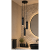 Sparg 3'lü Dekoratif Siyah Metal Tavan Sarkıt Modern Avize (GÜN IŞIĞI LED AMPULLER DAHİLDİR...)