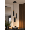 Sparg 3'lü Dekoratif Siyah & Eskitme Metal Tavan Sarkıt Modern Avize (GÜN IŞIĞI LED AMPULLER DAHİLDİR...)