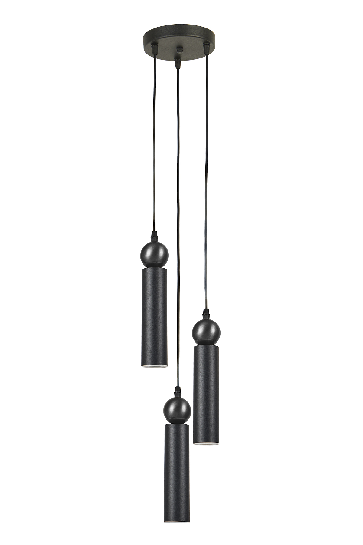 Sparg 3'lü Dekoratif Siyah Metal Tavan Sarkıt Modern Avize (GÜN IŞIĞI LED AMPULLER DAHİLDİR...)