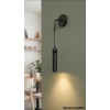 Sparg Tekli Dekoratif Siyah Metal Modern Duvar Aplik İç Mekan (GÜNIŞIĞI LED AMPUL DAHİLDİR...)