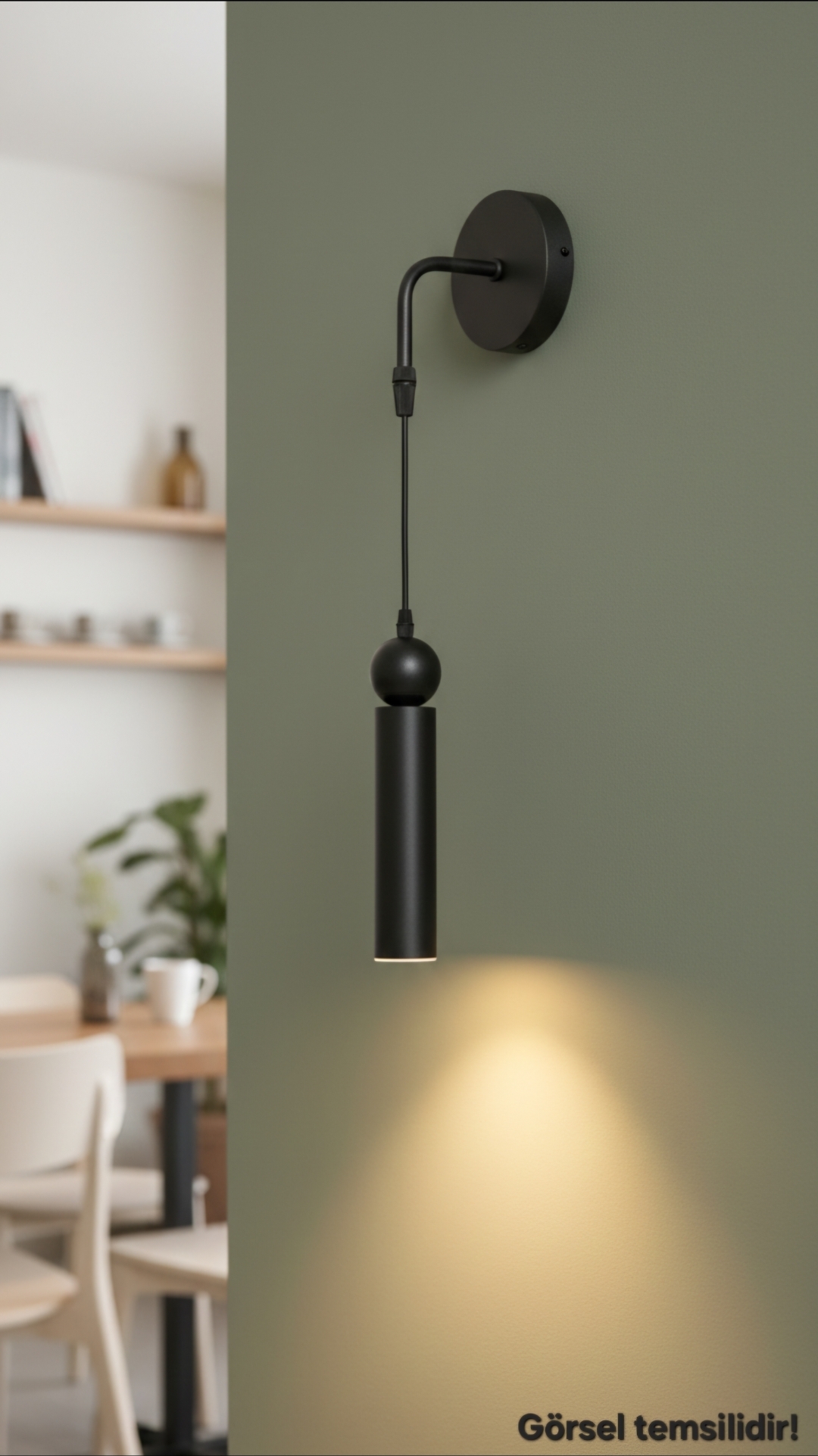 Sparg Tekli Dekoratif Siyah Metal Modern Duvar Aplik İç Mekan (GÜNIŞIĞI LED AMPUL DAHİLDİR...)