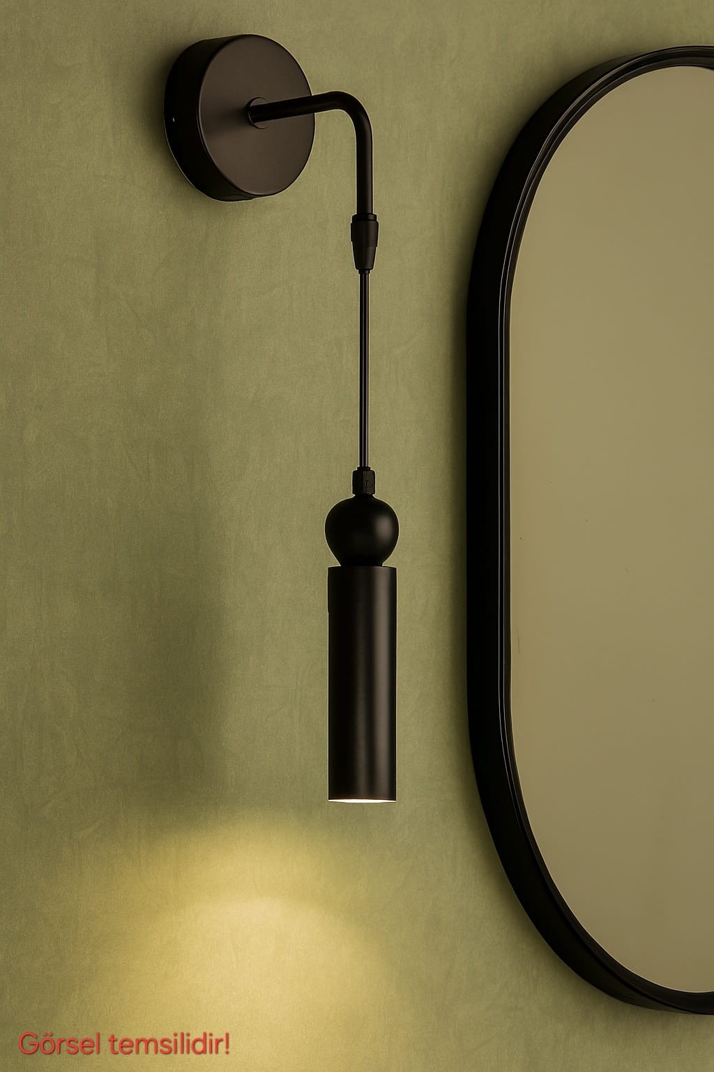 Sparg Tekli Dekoratif Siyah Metal Modern Duvar Aplik İç Mekan (GÜNIŞIĞI LED AMPUL DAHİLDİR...)