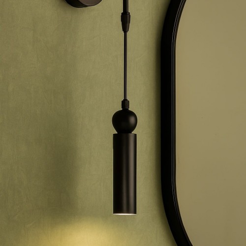 Sparg Tekli Dekoratif Siyah Metal Modern Duvar Aplik İç Mekan (GÜNIŞIĞI LED AMPUL DAHİLDİR...)