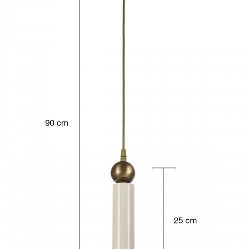 Sparg Dekoratif Krem & Eskitme Modern Metal Tavan Sarkıt Tekli Avize (GÜNIŞIĞI LED AMPUL DAHİLDİR...)