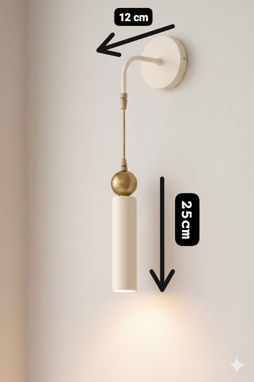 Sparg Tekli Dekoratif Krem & Eskitme Metal Modern Duvar Aplik İç Mekan (GÜNIŞIĞI LED AMPUL DAHİLDİR...)