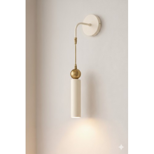 Sparg Tekli Dekoratif Krem & Eskitme Metal Modern Duvar Aplik İç Mekan (GÜNIŞIĞI LED AMPUL DAHİLDİR...)