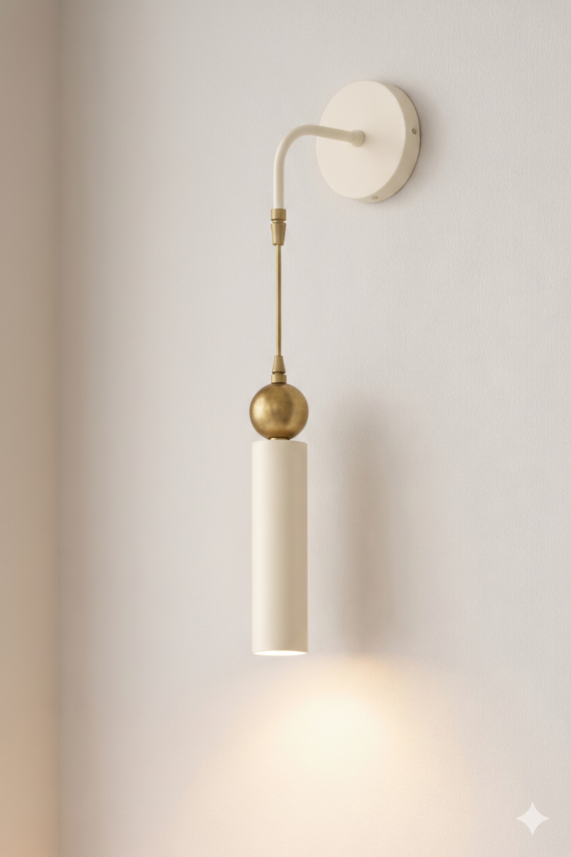 Sparg Tekli Dekoratif Krem & Eskitme Metal Modern Duvar Aplik İç Mekan (GÜNIŞIĞI LED AMPUL DAHİLDİR...)