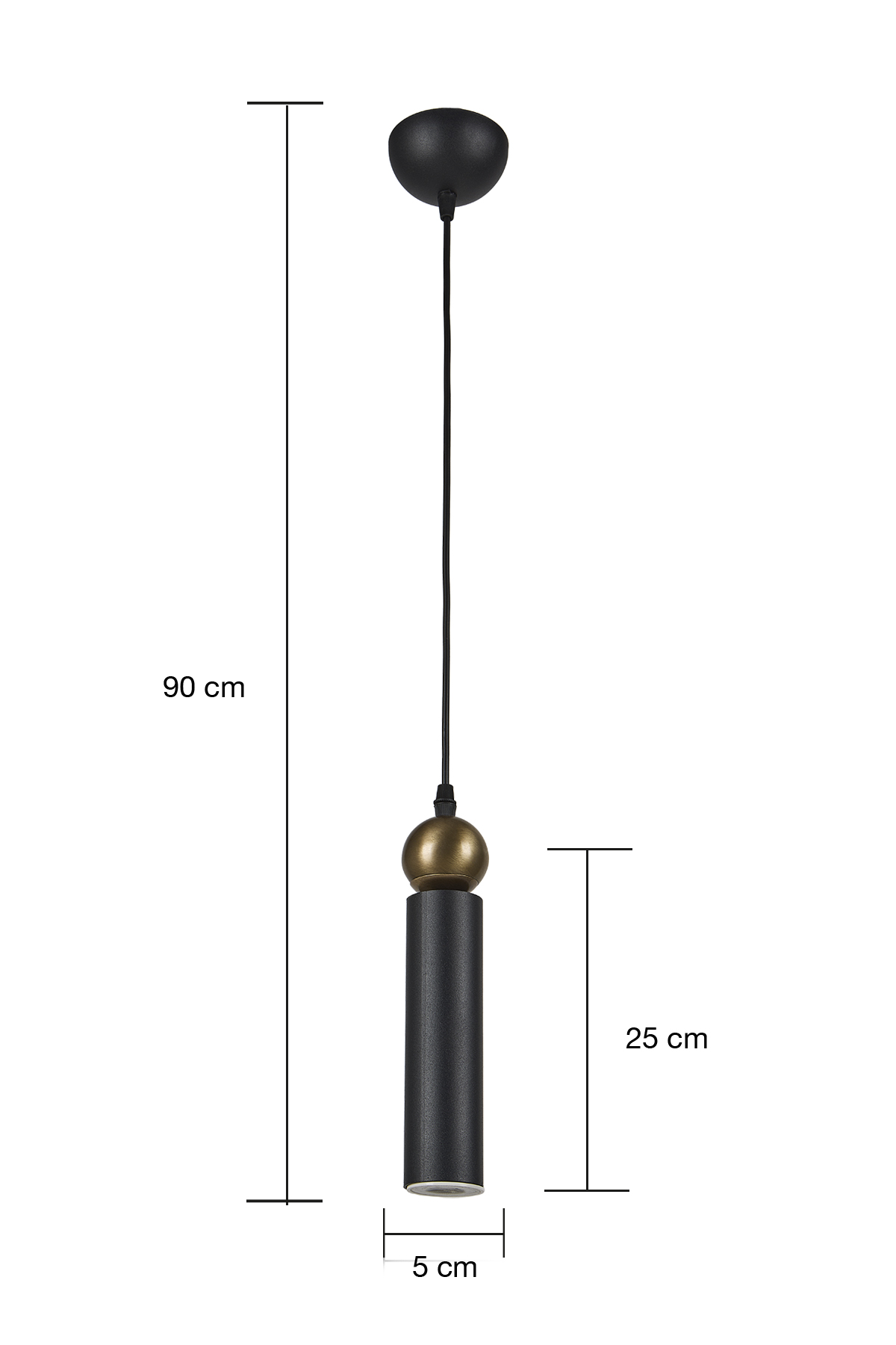 Sparg Dekoratif Siyah & Eskitme Modern Metal Tavan Sarkıt Tekli Avize (GÜNIŞIĞI LED AMPUL DAHİLDİR...)