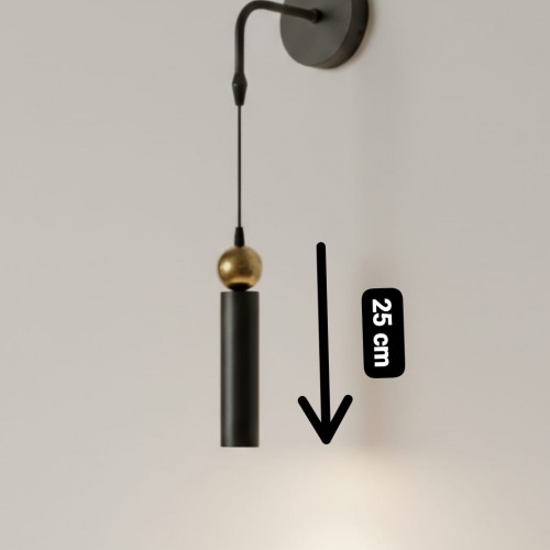 Sparg Tekli Dekoratif Siyah & Eskitme Metal Modern Duvar Aplik İç Mekan (GÜNIŞIĞI LED AMPUL DAHİLDİR...)