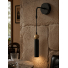 Sparg Tekli Dekoratif Siyah & Eskitme Metal Modern Duvar Aplik İç Mekan (GÜNIŞIĞI LED AMPUL DAHİLDİR...)