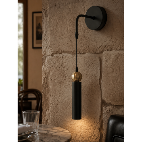 Sparg Tekli Dekoratif Siyah & Eskitme Metal Modern Duvar Aplik İç Mekan (GÜNIŞIĞI LED AMPUL DAHİLDİR...)