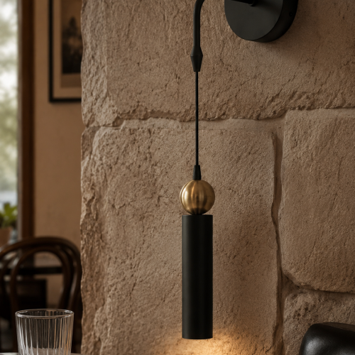 Sparg Tekli Dekoratif Siyah & Eskitme Metal Modern Duvar Aplik İç Mekan (GÜNIŞIĞI LED AMPUL DAHİLDİR...)