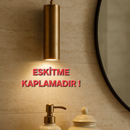 Serena Dekoratif Eskitme Kaplama Modern Metal Tavan Sarkıt Tekli Avize (GÜNIŞIĞI LED AMPUL DAHİLDİR...)