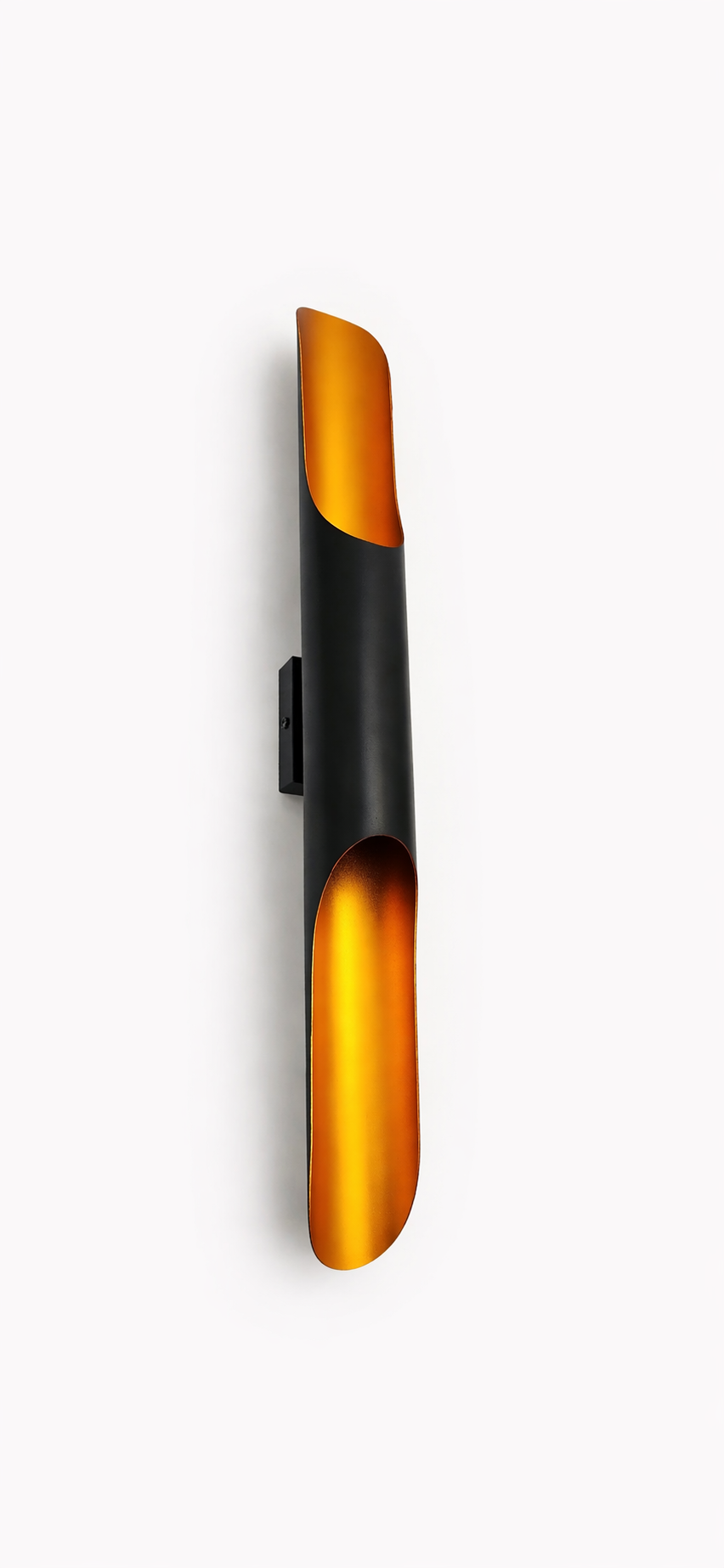 FAGOT Dekoratif Siyah & Amber Metal Modern Duvar Aplik İç Mekan