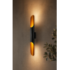 FAGOT Dekoratif Siyah & Amber Metal Modern Duvar Aplik İç Mekan