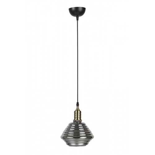LY8004 Dekoratif İthal Füme Cam Tekli Sarkıt Modern İç Mekan