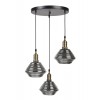 LY8004-3 Dekoratif 3'lü Füme Cam Sarkıt Modern İç Mekan