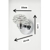 Piko Dekoratif Camlı Metal Krom Gövde Duvar Aplik ( G4 DUYLU BEYAZ LED AMPUL DAHİLDİR!!!)