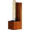 Berra Dekoratif Ceviz & Meşe Ahşap Gövde Duvar Aplik Iç Mekan (Rustik led ampul dahildir...)