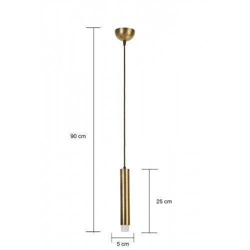 Sarissa Dekoratif Eskitme Kaplama Modern Metal Tavan Sarkıt Tekli Avize (GÜNIŞIĞI LED AMPUL DAHİLDİR...)
