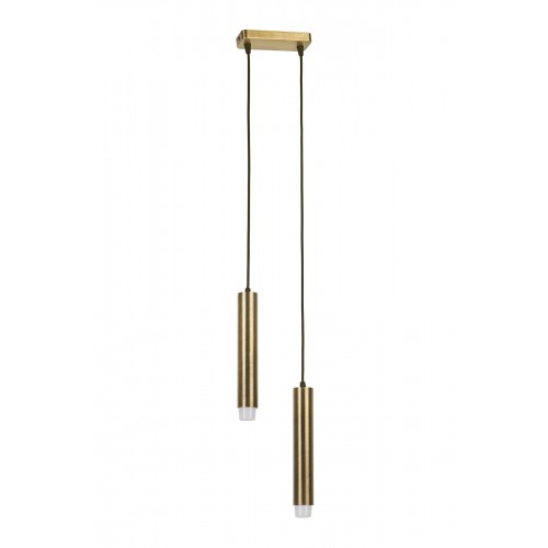Sarissa 2'li Dekoratif Eskitme Kaplama Metal Tavan Sarkıt Modern Avize (GÜNIŞIĞI LED AMPULLER DAHİLDİR...)