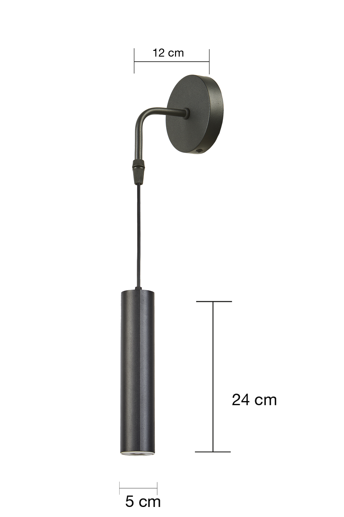 Serena Tekli Dekoratif Siyah Metal Modern Duvar Aplik İç Mekan (GÜNIŞIĞI LED AMPUL DAHİLDİR...)